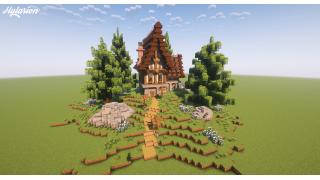 Medieval base with interior