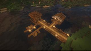 wooden fishing dock