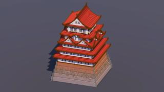 Red Roof Japanese Castle