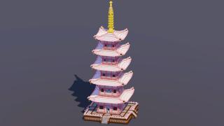 White Japanese Pagoda