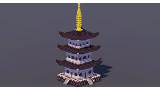 Medium Japanese Pagoda Black