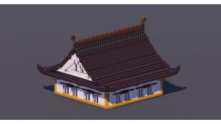 Small Japanese Castle Black