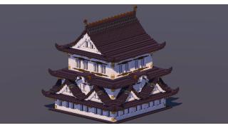 Medium Japanese Castle Black