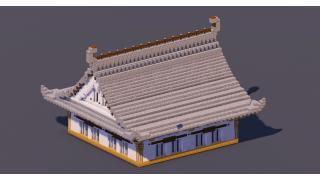Small Japanese Castle Gray
