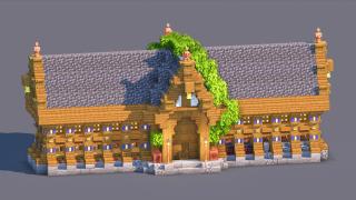 Medieval Trading Hall - Fully Decorated Interior | Download