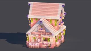 Cozy Pink Cottage – Fully Decorated Interior | Download