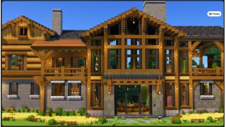 Minecraft wooden mansion