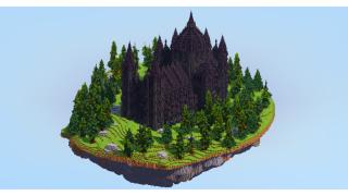 Gothic Cathedral On Floating Island Blackstone