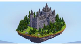 Gothic Cathedral On Floating Island V2