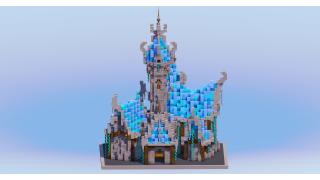 Medieval Fantasy Castle Light Blue