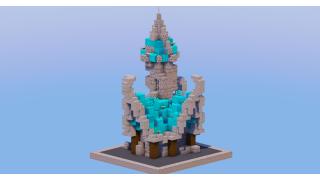Medieval Fantasy House Cyan 4