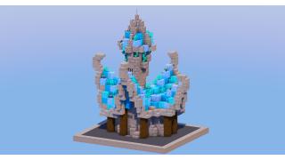 Medieval Fantasy House Light Blue 3