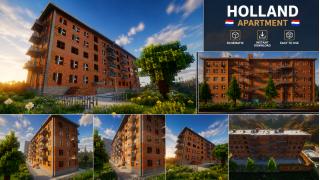 Netherlands Residential Apartment | Realistic Dutch Building