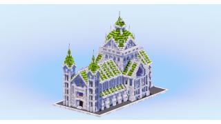 Compact Gothic Cathedral White Green