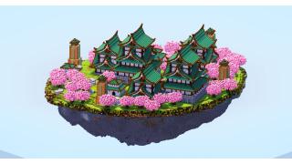 Japanese Floating Island Dark Prismarine