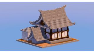 Japanese Temple House Gray