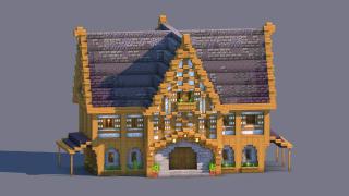 Medieval Survival House | Fully Decorated Interior | Black Edition | Schematic + World + Litematic | MH005