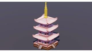 Medium White Cherry Japanese Pagoda