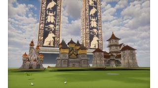 A Set of 3 Medieval Castles/W Obelisk