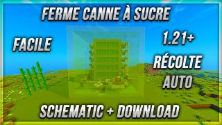 Easy sugarcane farm | Litematica + World Edit [FR]