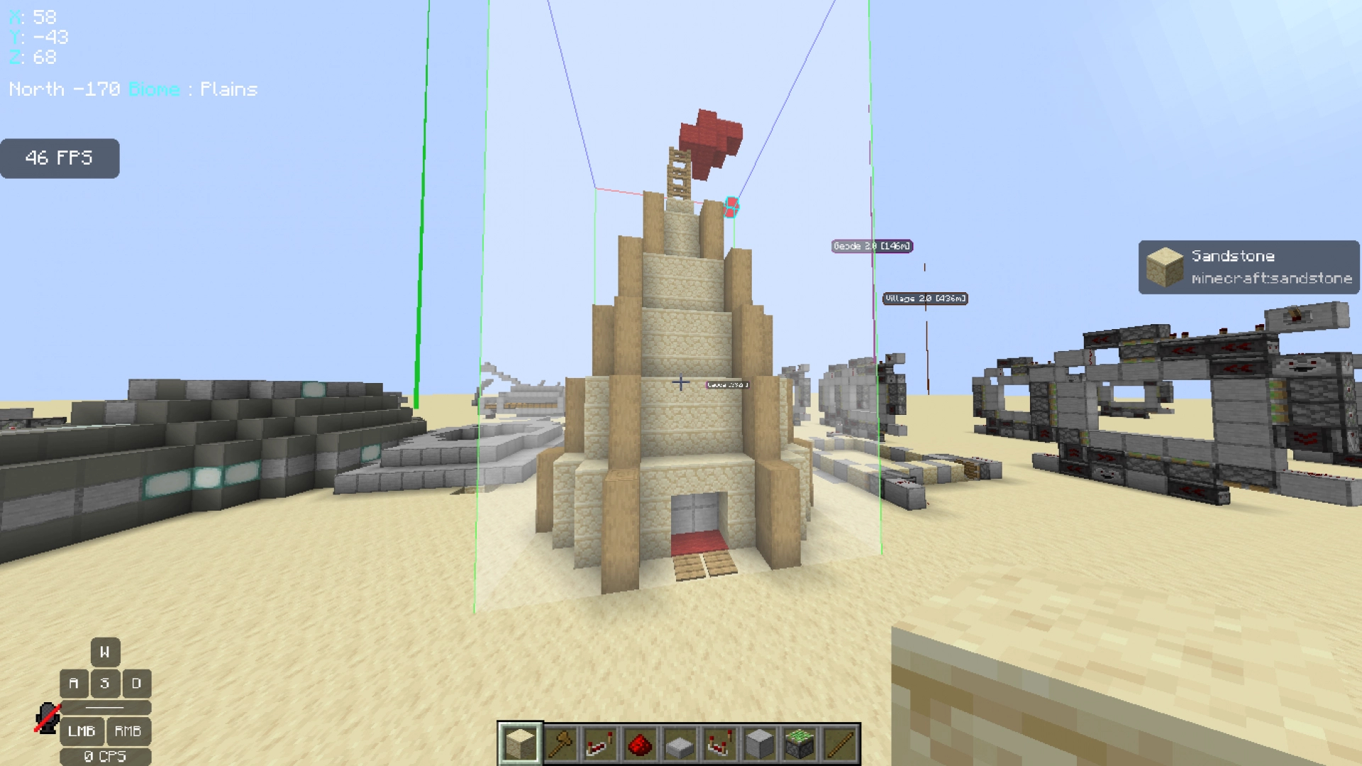 1-side entrance, quad-exit tower concept to hide the contraption – key image