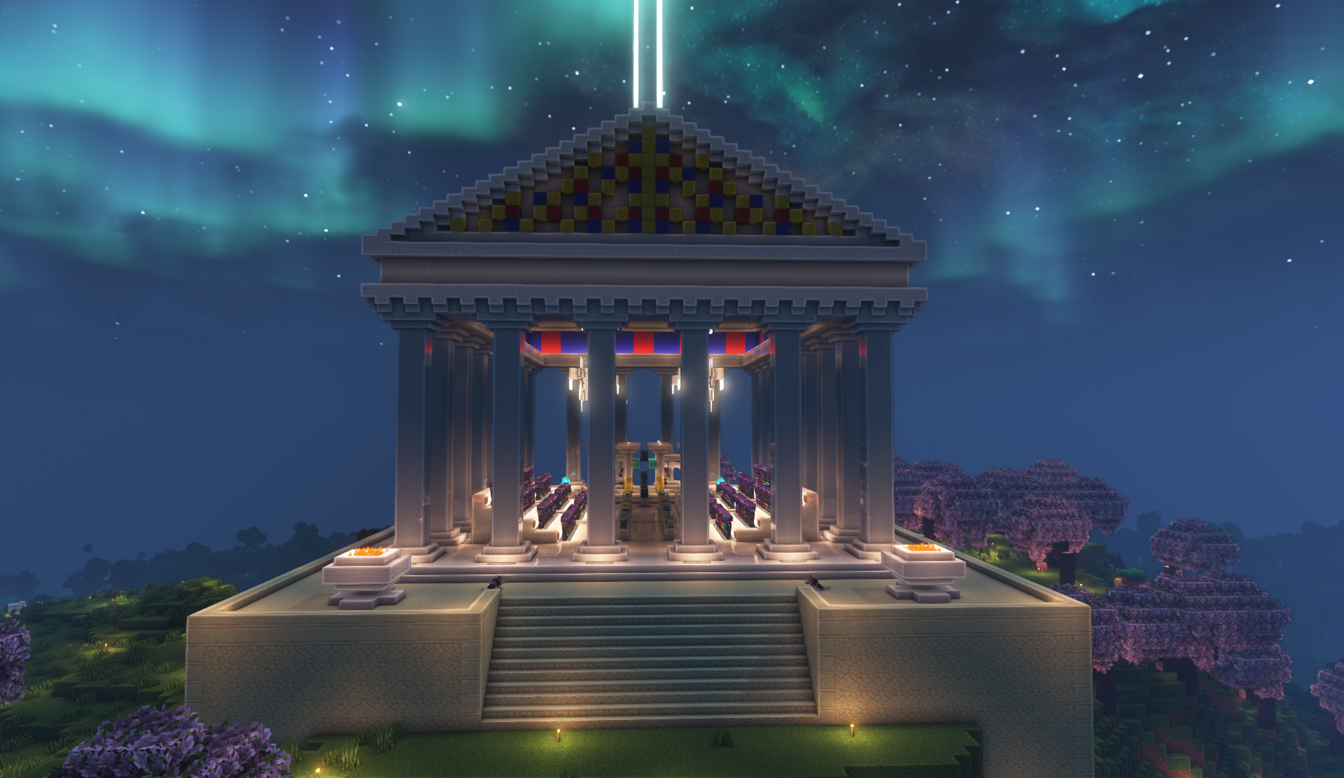 Greek Temple with Armor Trim/Mob Head Display – additional image
