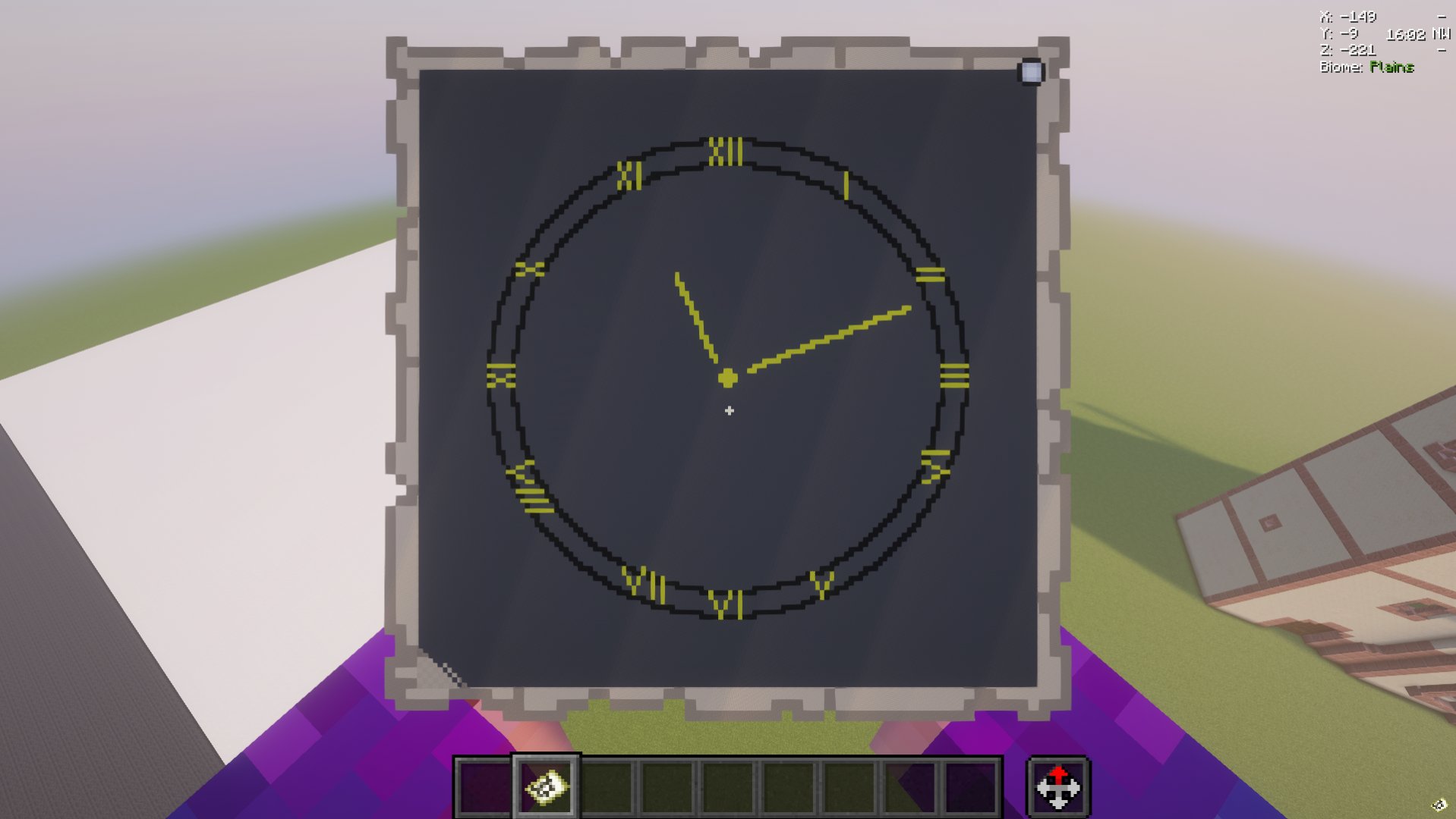 Minecraft Schematic Map Art Clock Face by Bl0b | abfielder.com