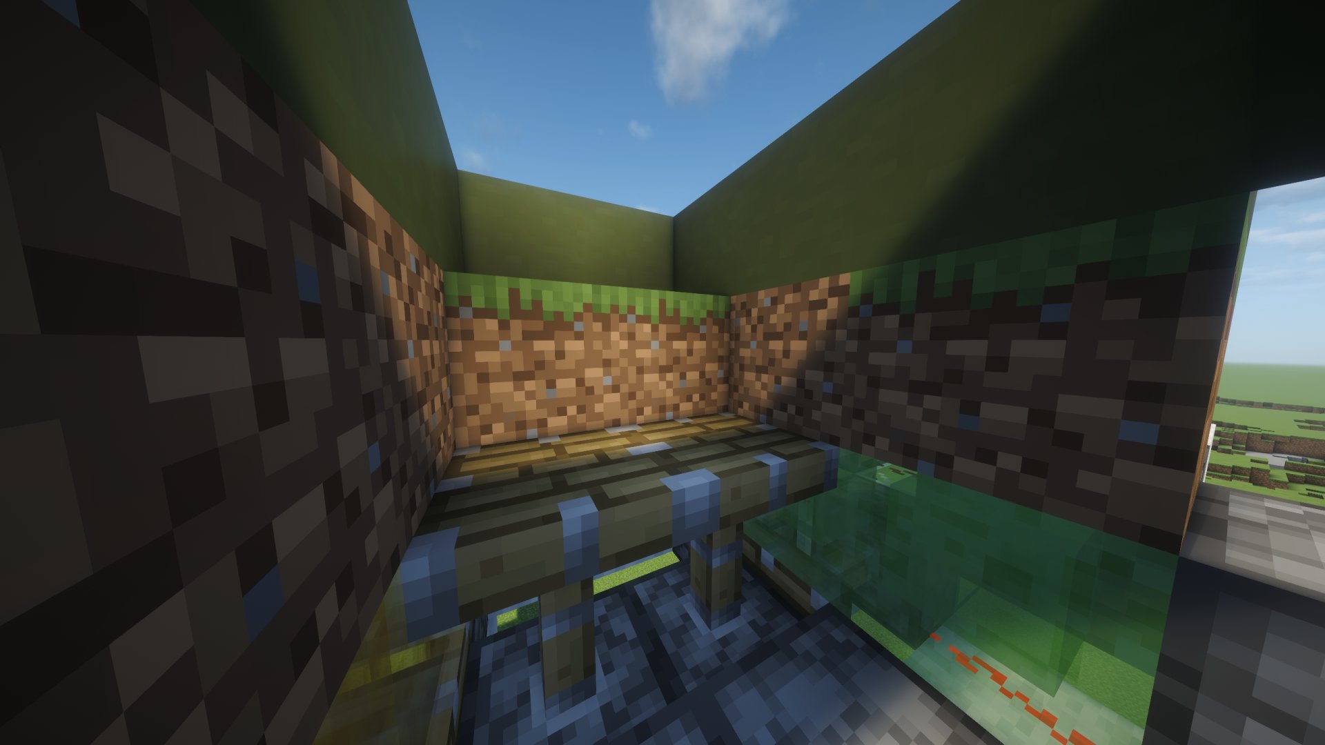 2x3 flush secret staircase redstone entrance – additional image