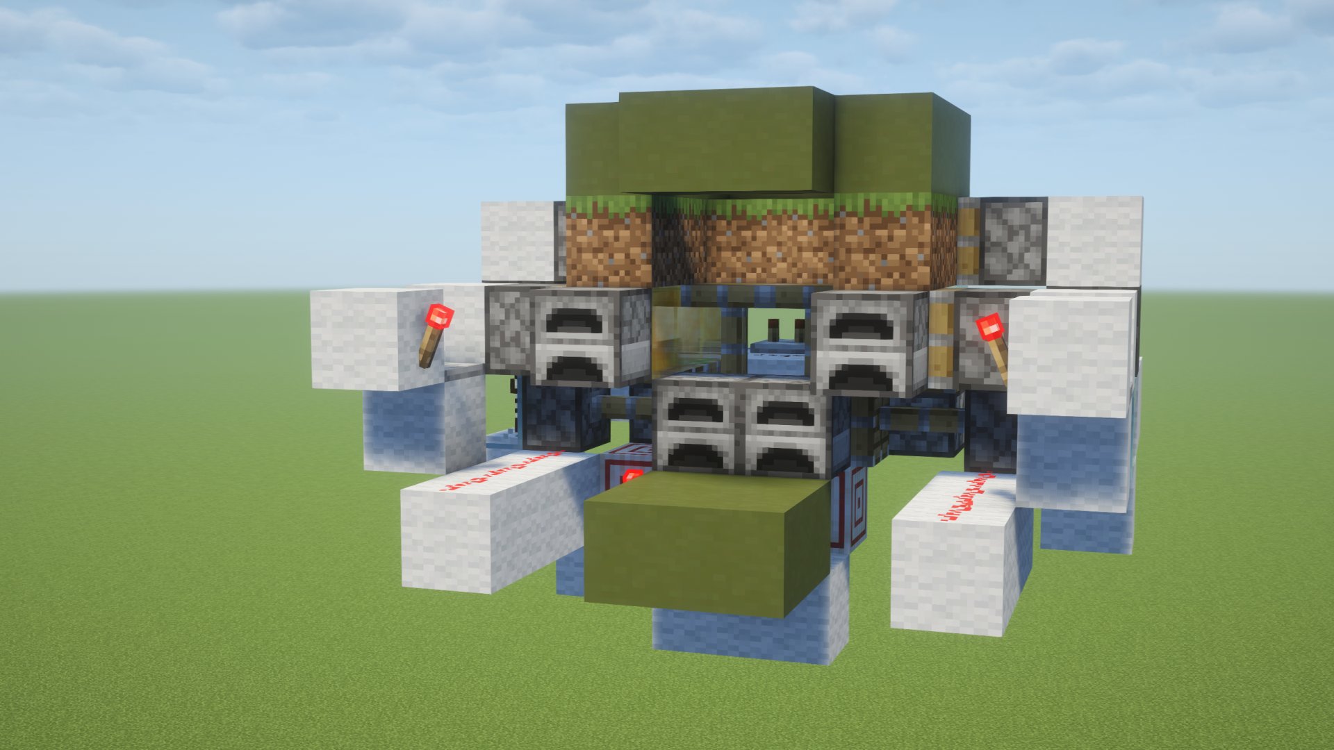 2x3 flush secret staircase redstone entrance – additional image