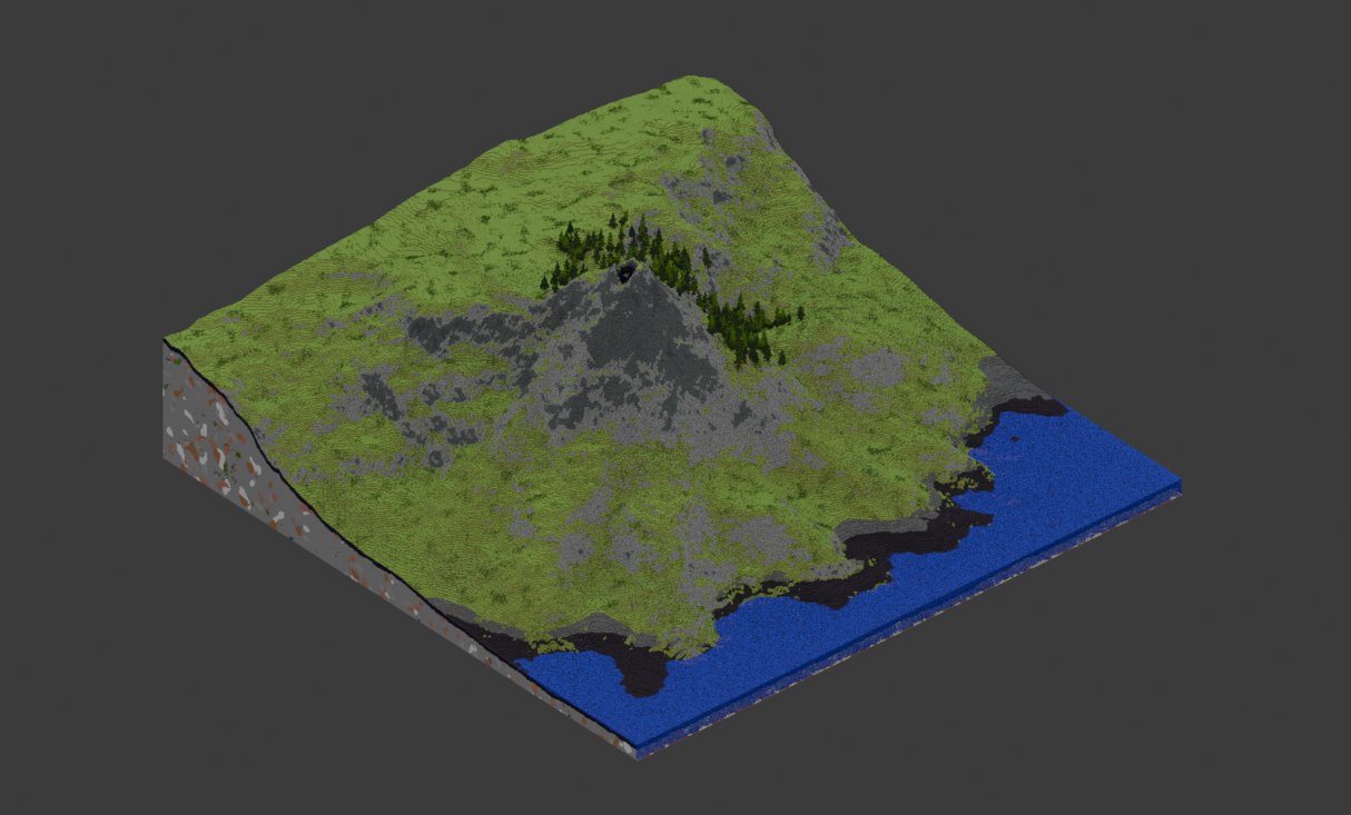 200 Subs Special Custom Volcano Survival Map 750x750 Blocks – key image