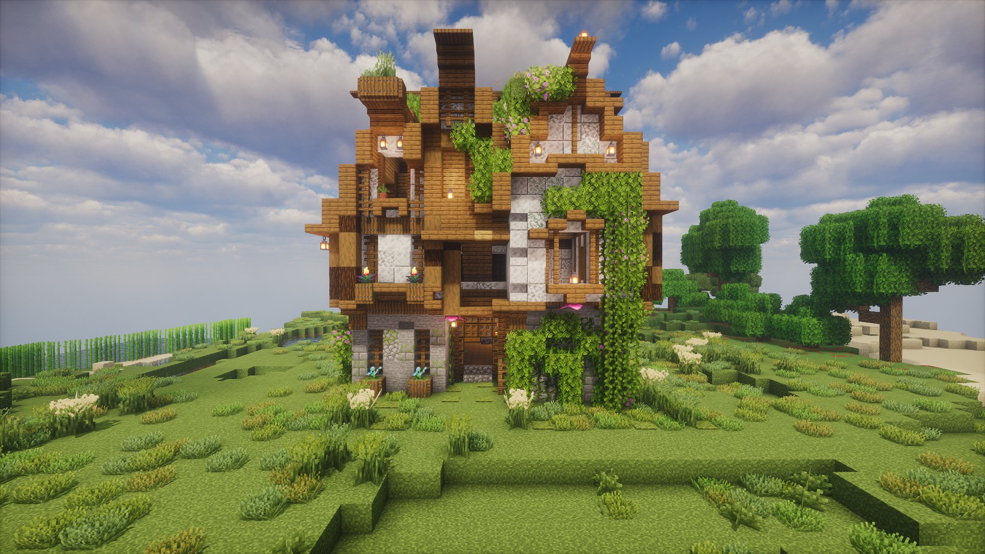 Cozy survival cottage-Litematica Schematic – key image