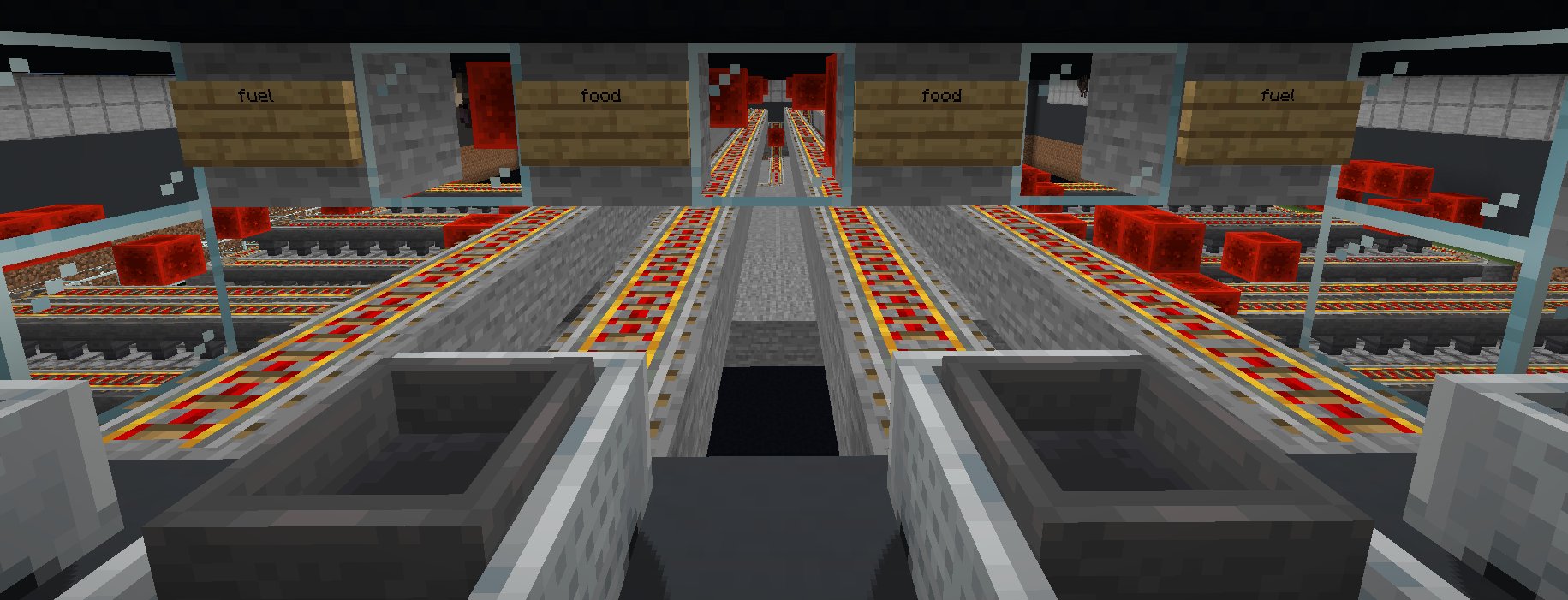 big furnace with auto smelter and carpet, lava bucket, and bamboo farm for fuel – additional image