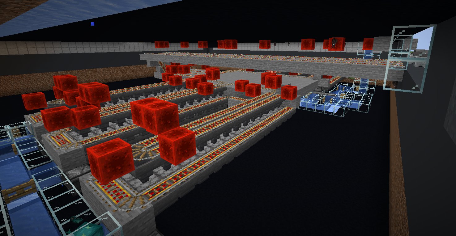 big furnace with auto smelter and carpet, lava bucket, and bamboo farm for fuel – additional image