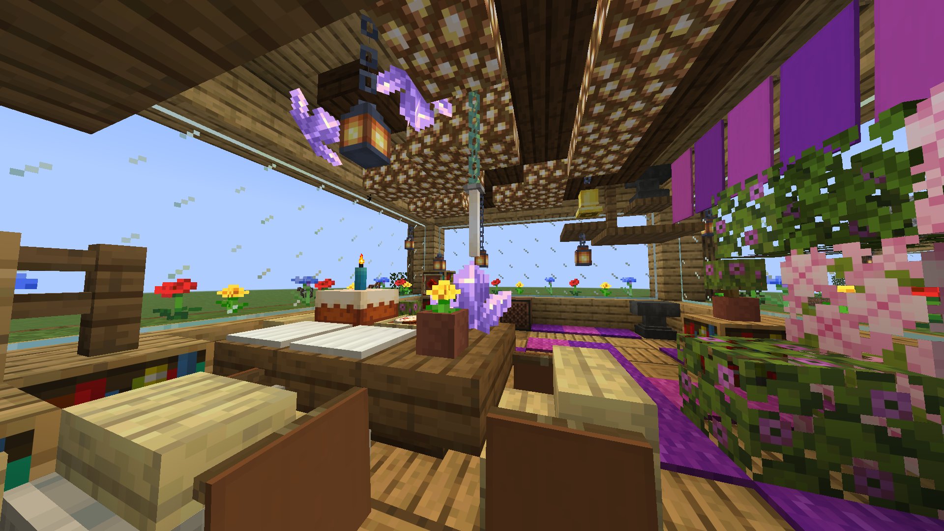 Pink / Purple Decorated Oak House – additional image
