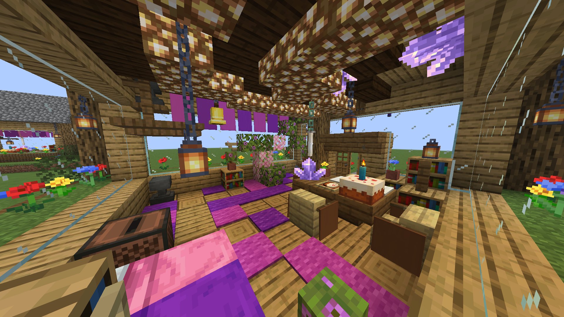 Pink / Purple Decorated Oak House – additional image