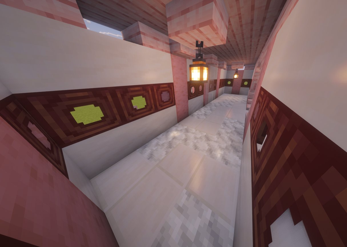 a cute pink and white house – additional image