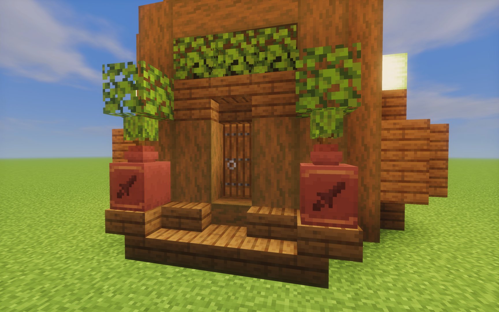 Moss and Spruce Villager Trading Hall – additional image