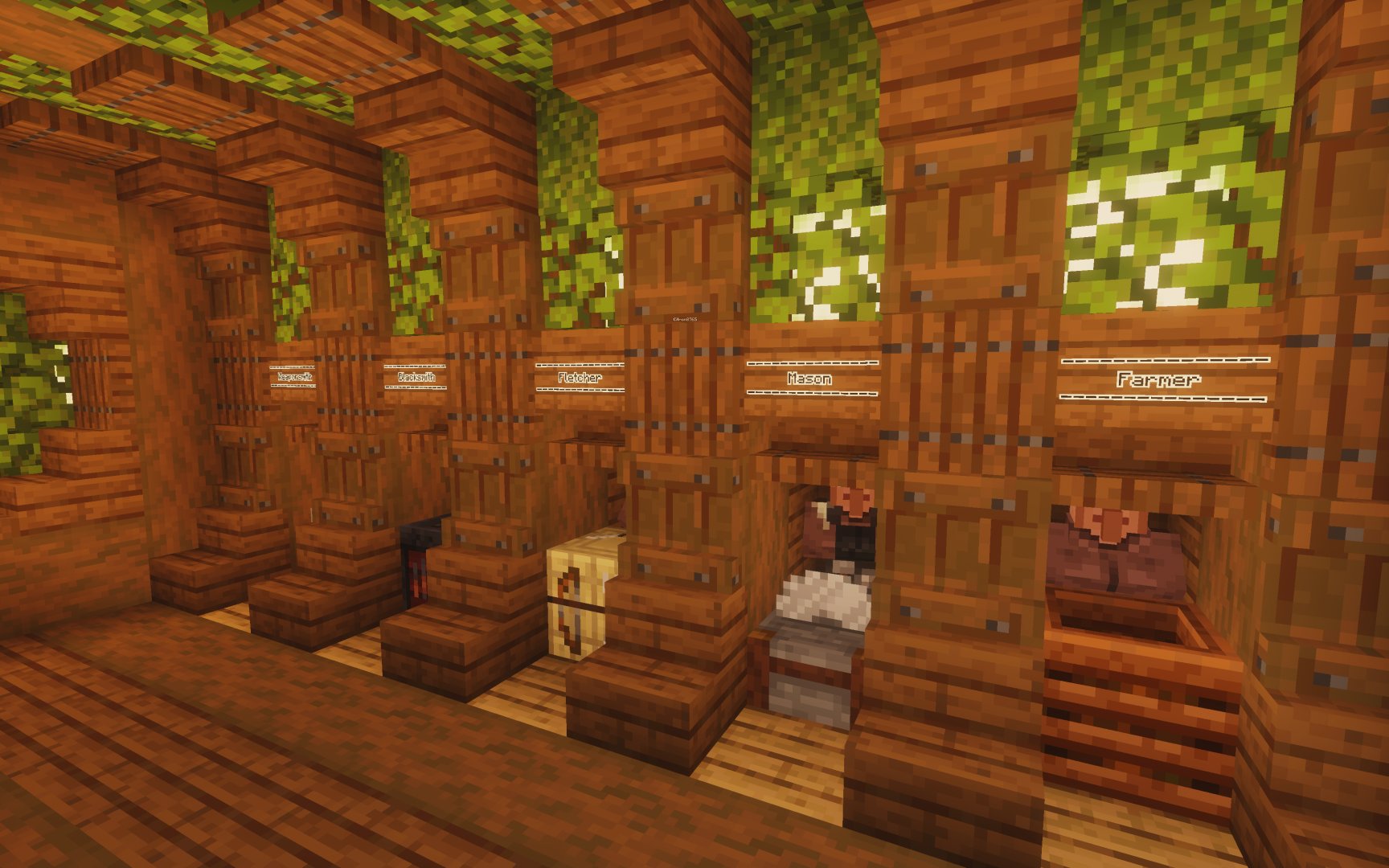 Moss and Spruce Villager Trading Hall – additional image