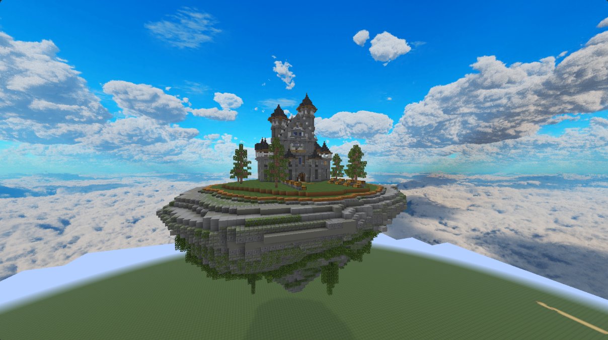 floating Island stash with medival castle – key image