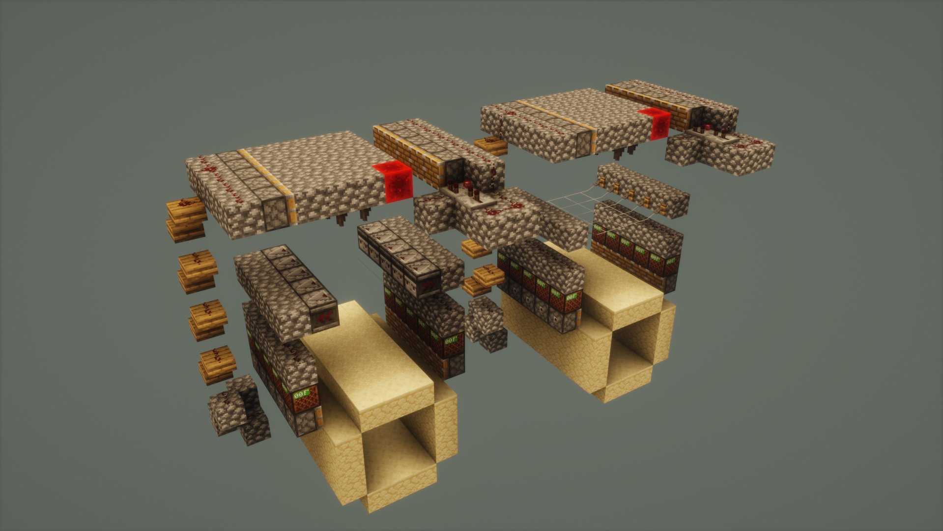 Falling Sand Dripstone Trap (Tripwire or Observer) – additional image