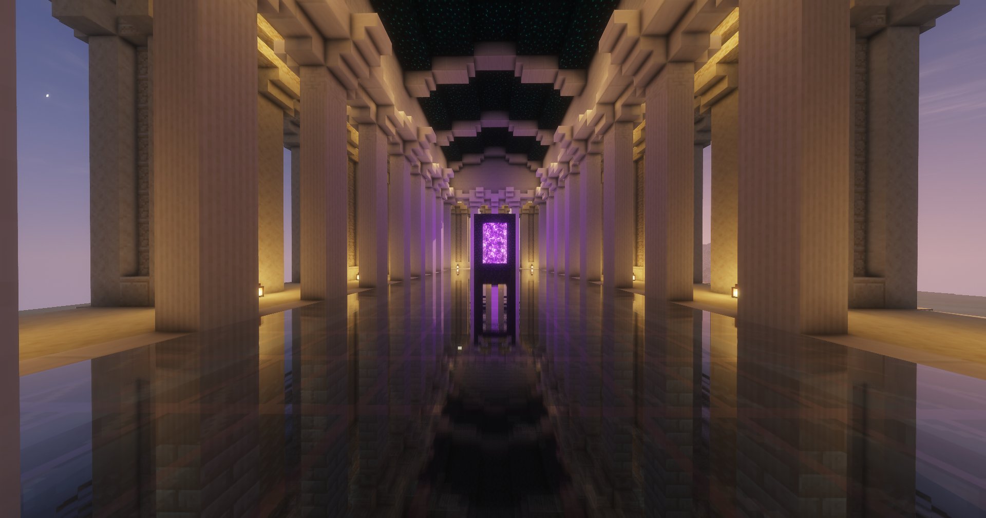 Overworld/Nether Portal Temples w/ mirror floor – additional image