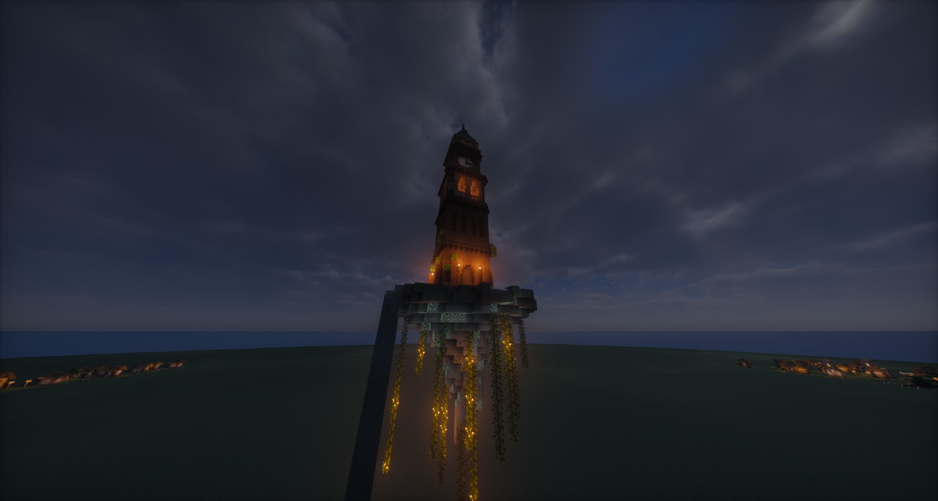 Floating island with clock tower – key image
