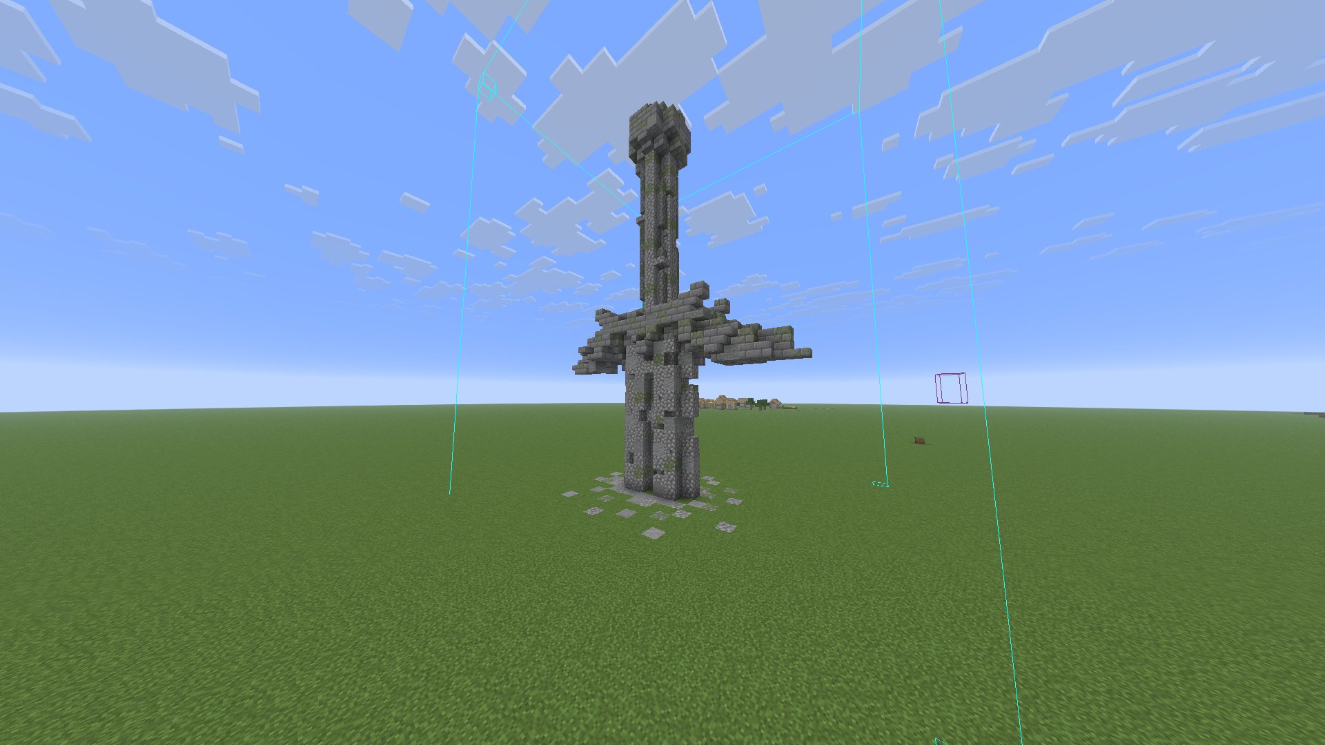 Minecraft sword in ground statue – additional image
