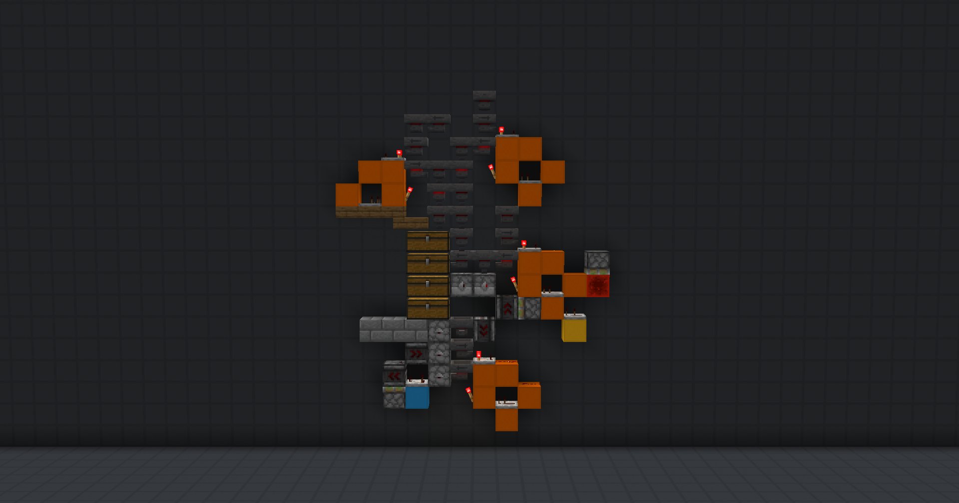 Quad-Stack Tileable Item Sorter (4 Double Chests per Slice) – key image