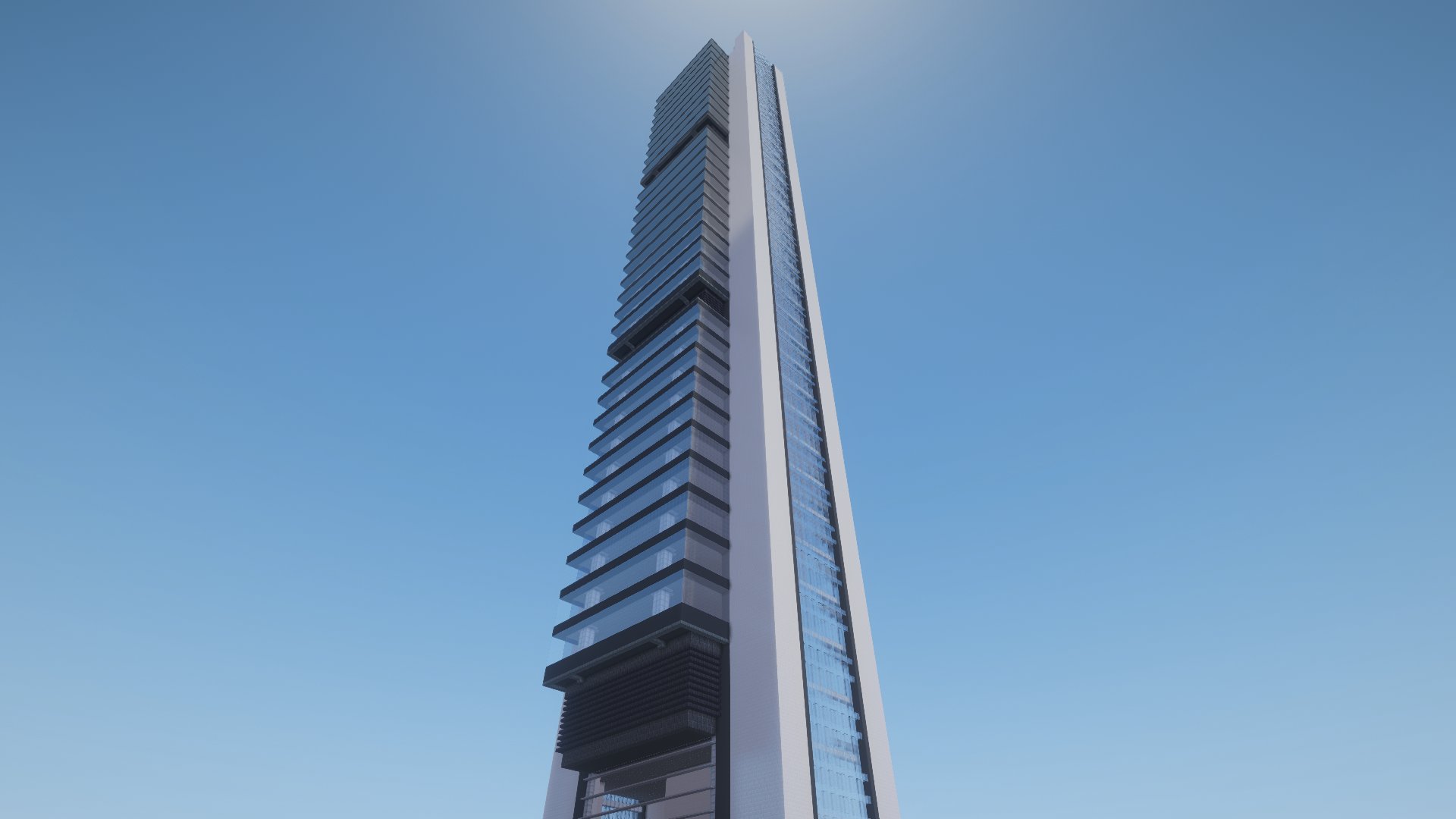 1:1 Cepsa Tower (Torre Cepsa) Madrid | Real Scale Minecraft Skyscraper | Schematic & Litematic – additional image