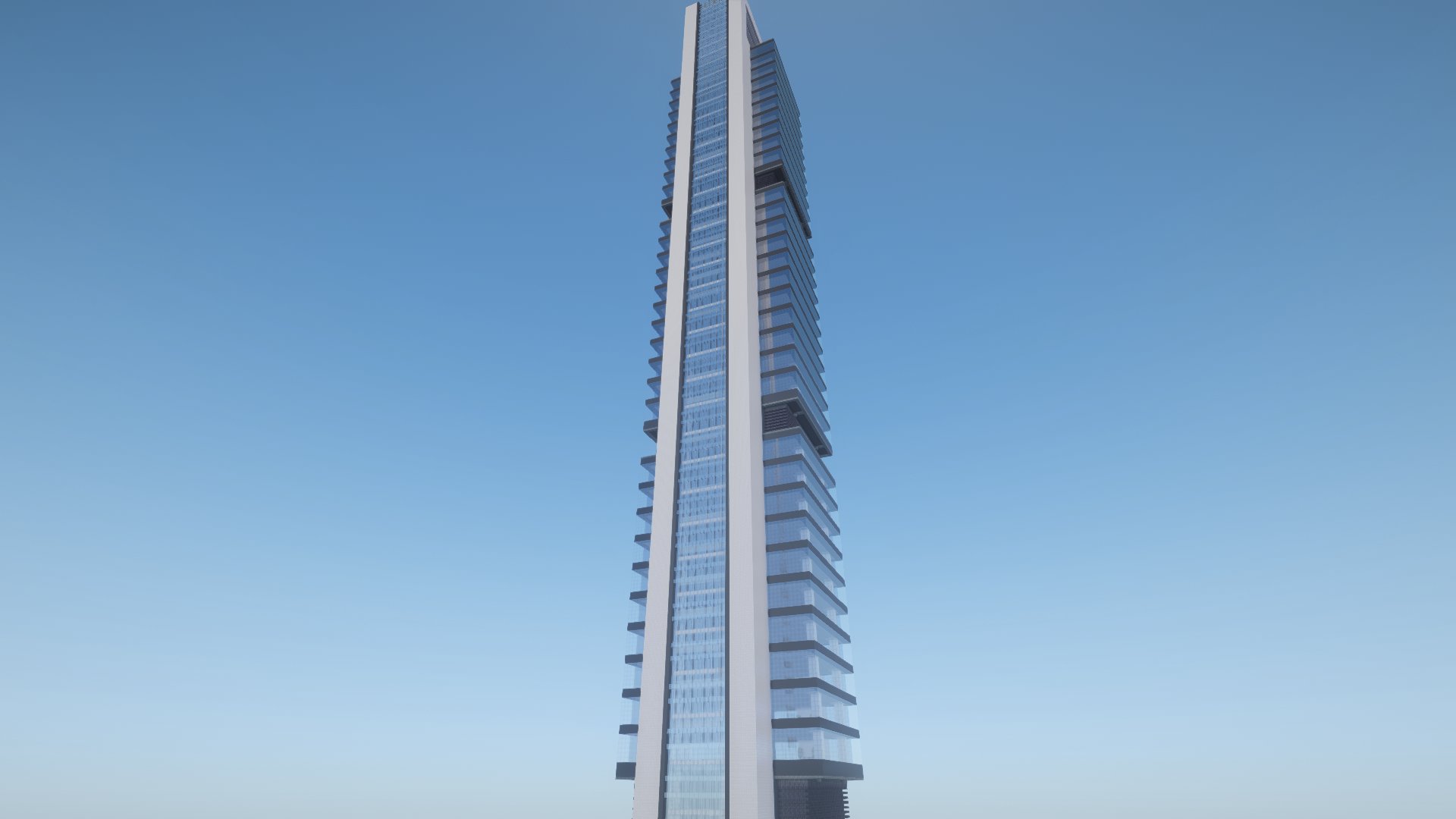 1:1 Cepsa Tower (Torre Cepsa) Madrid | Real Scale Minecraft Skyscraper | Schematic & Litematic – additional image
