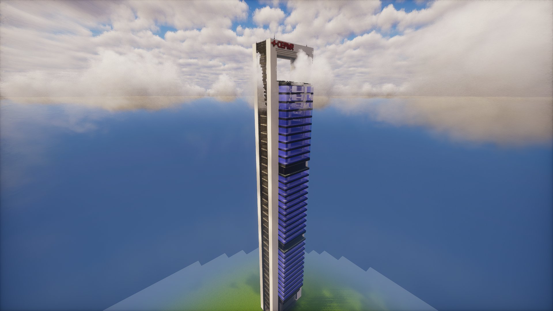 1:1 Cepsa Tower (Torre Cepsa) Madrid | Real Scale Minecraft Skyscraper | Schematic & Litematic – additional image