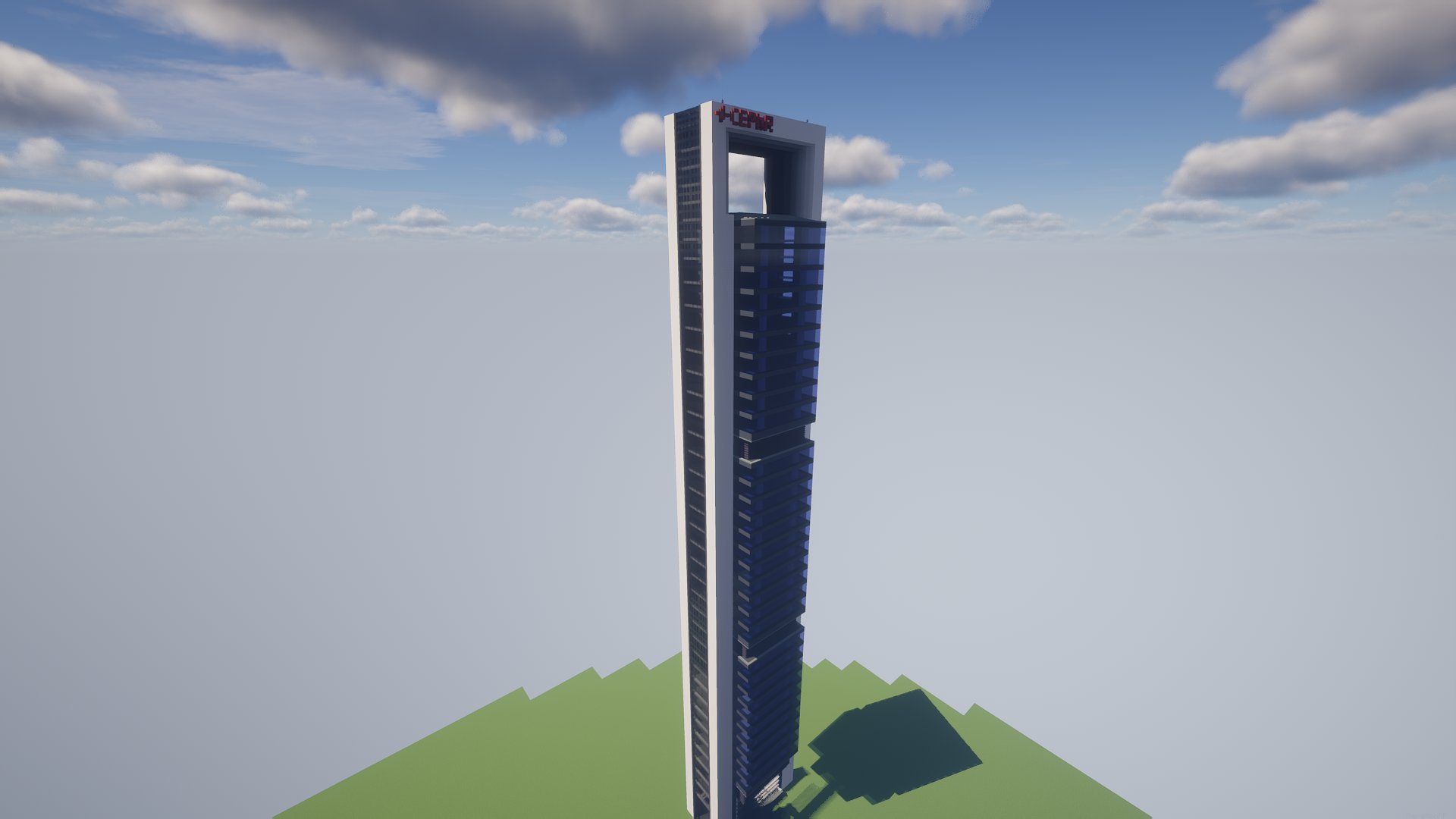 1:1 Cepsa Tower (Torre Cepsa) Madrid | Real Scale Minecraft Skyscraper | Schematic & Litematic – additional image