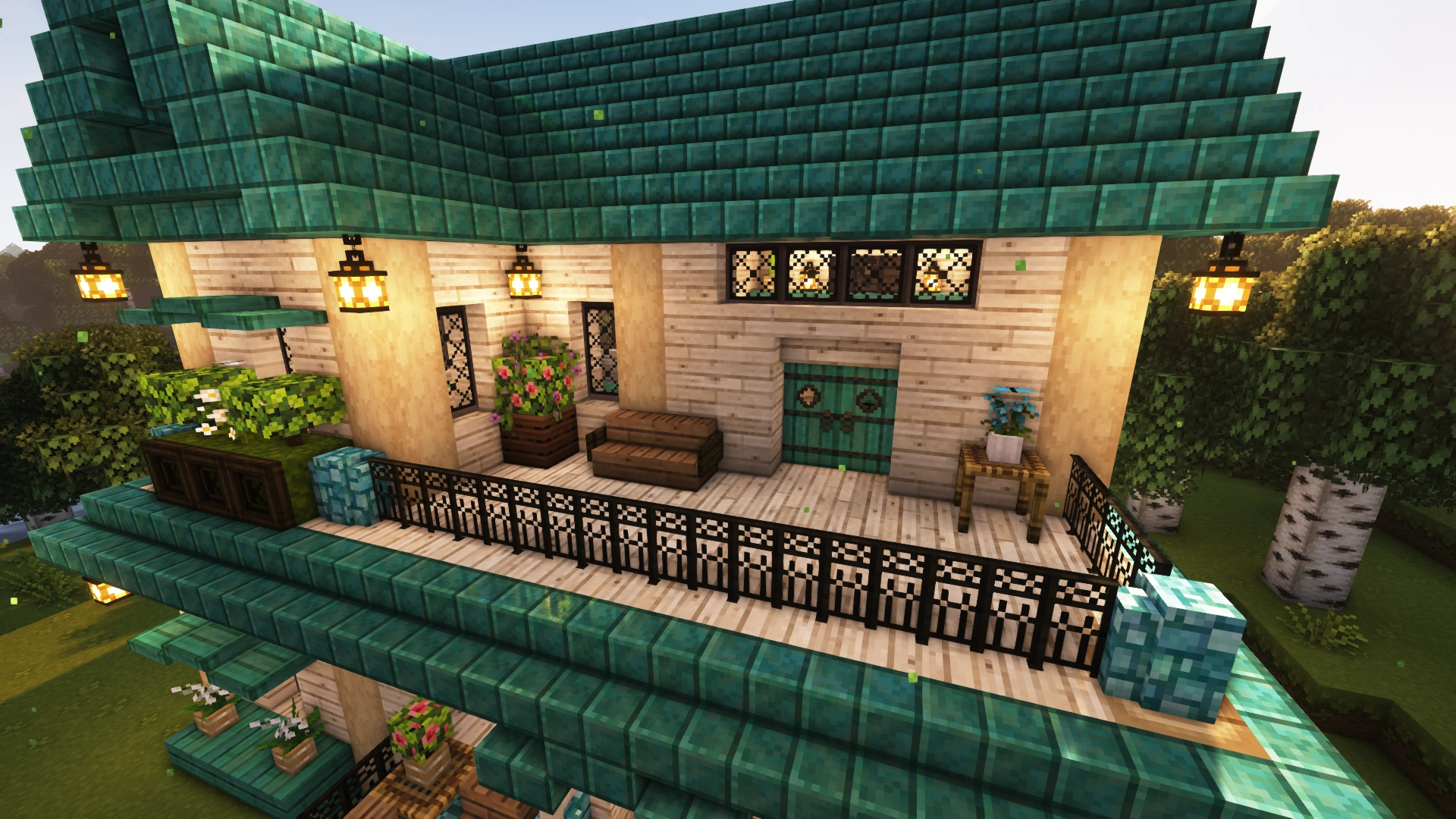 Ivy's Prismarine/Copper/Birch House – additional image