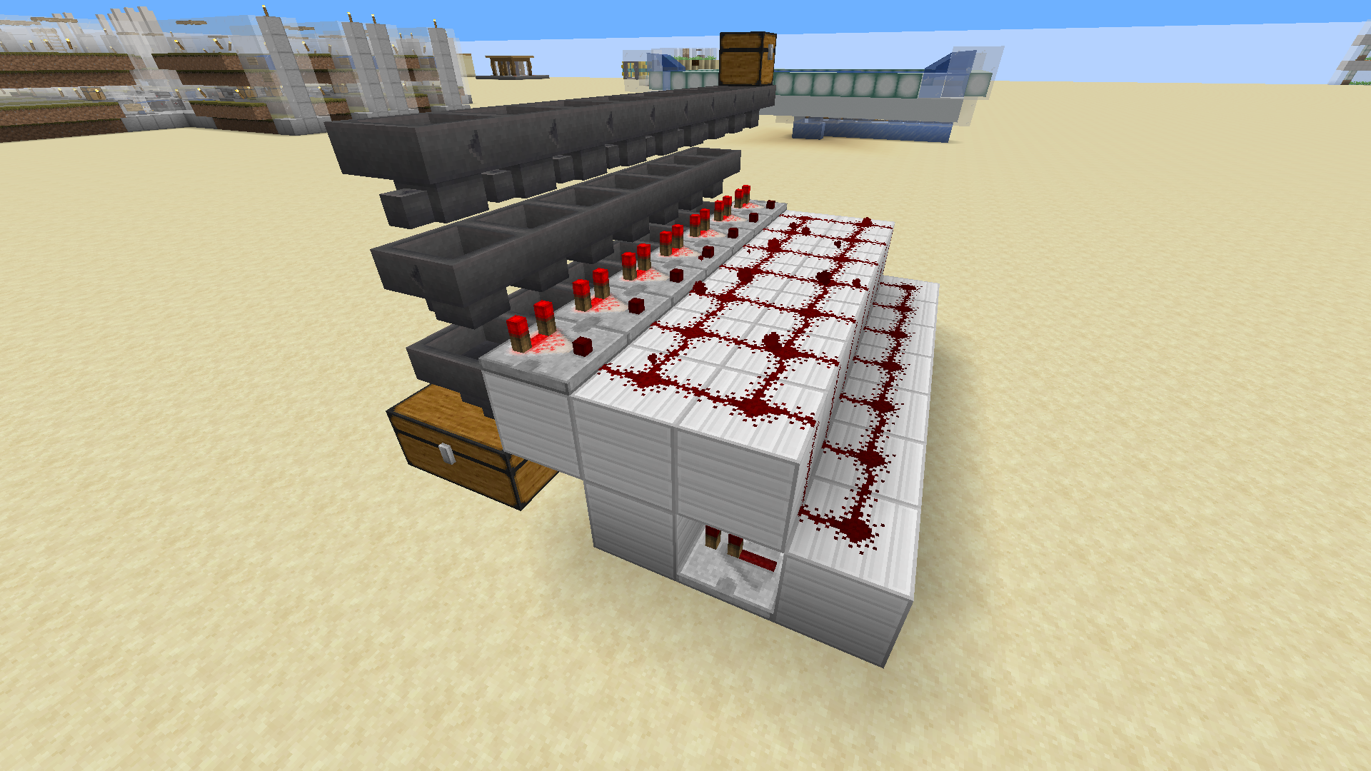 Minecract Sorting System With Overflow schematic (litematic)